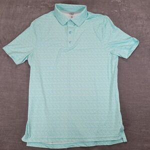 1776 Signature Mens Polo Shirt‎ Short Sleeve Bicycle Geometric Print Size Med